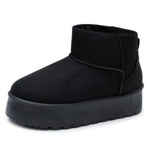 Alpine Swiss Brynn Womens Mini Platform Boots Warm Winter Short Ankle Booties